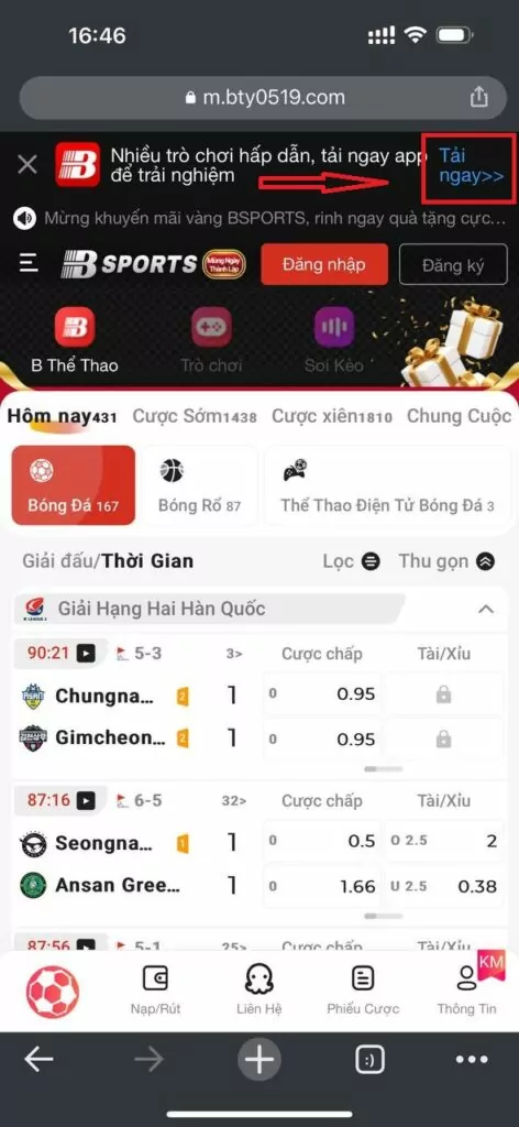 Hướng dẫn tải App Bsport - BSPORT - TO79