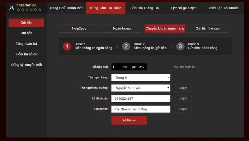 Hướng dẫn nạp rút tiền Bsport - BSPORT - TO79